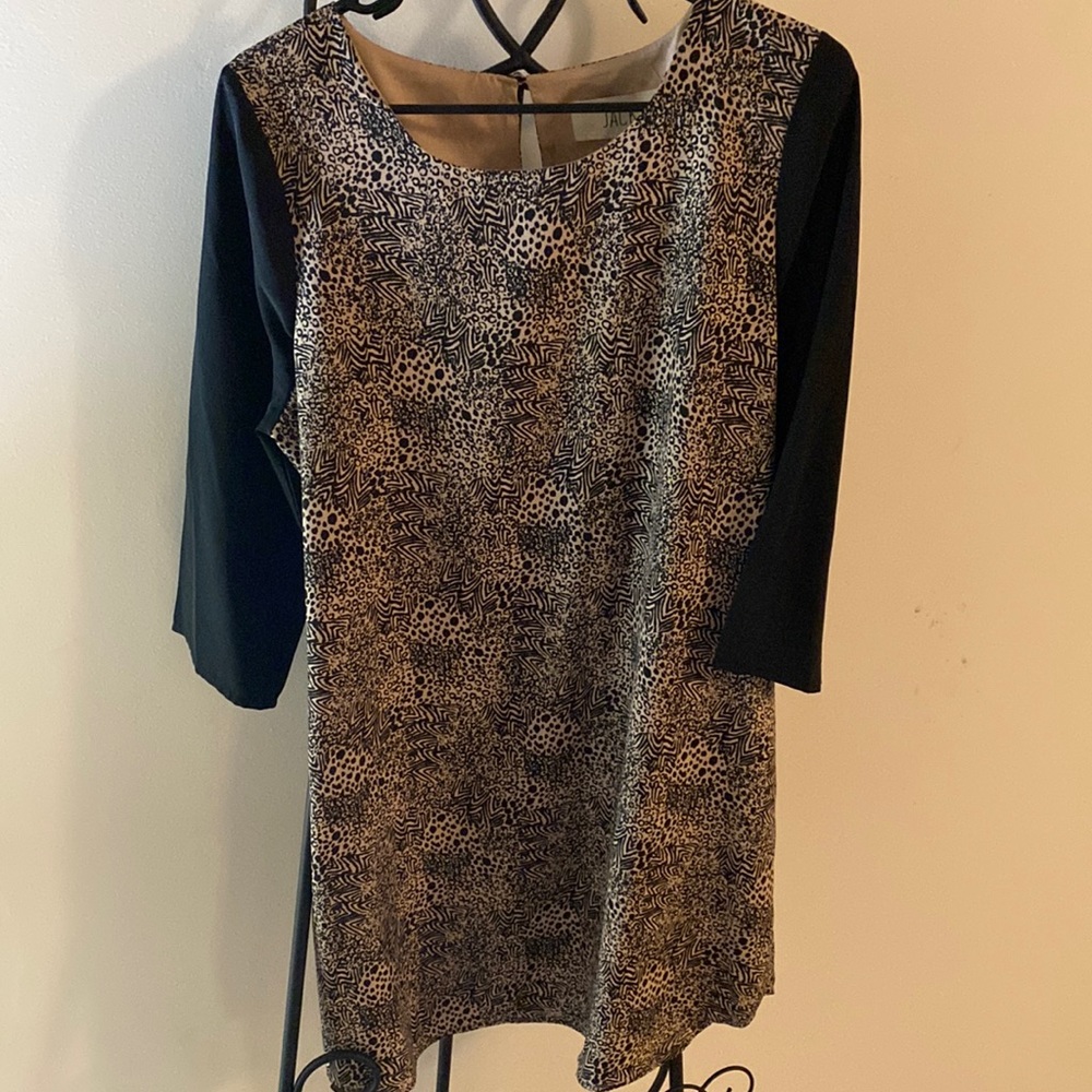 Jack black patterned sheath dress